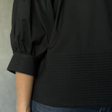 Cotton Pleated Top (Black)