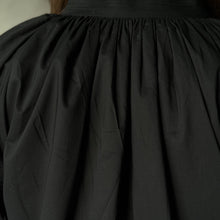 Cotton Pleated Top (Black)