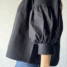 Cotton Pleated Top (Black)