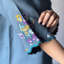 Crystal Teal Embroidered Set