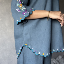 Crystal Teal Embroidered Set