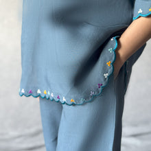 Crystal Teal Embroidered Set